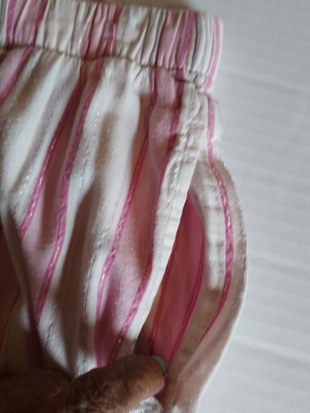 Victoria Secret Pink & White Striped Pajama Set Size Med - Picture 9 of 10